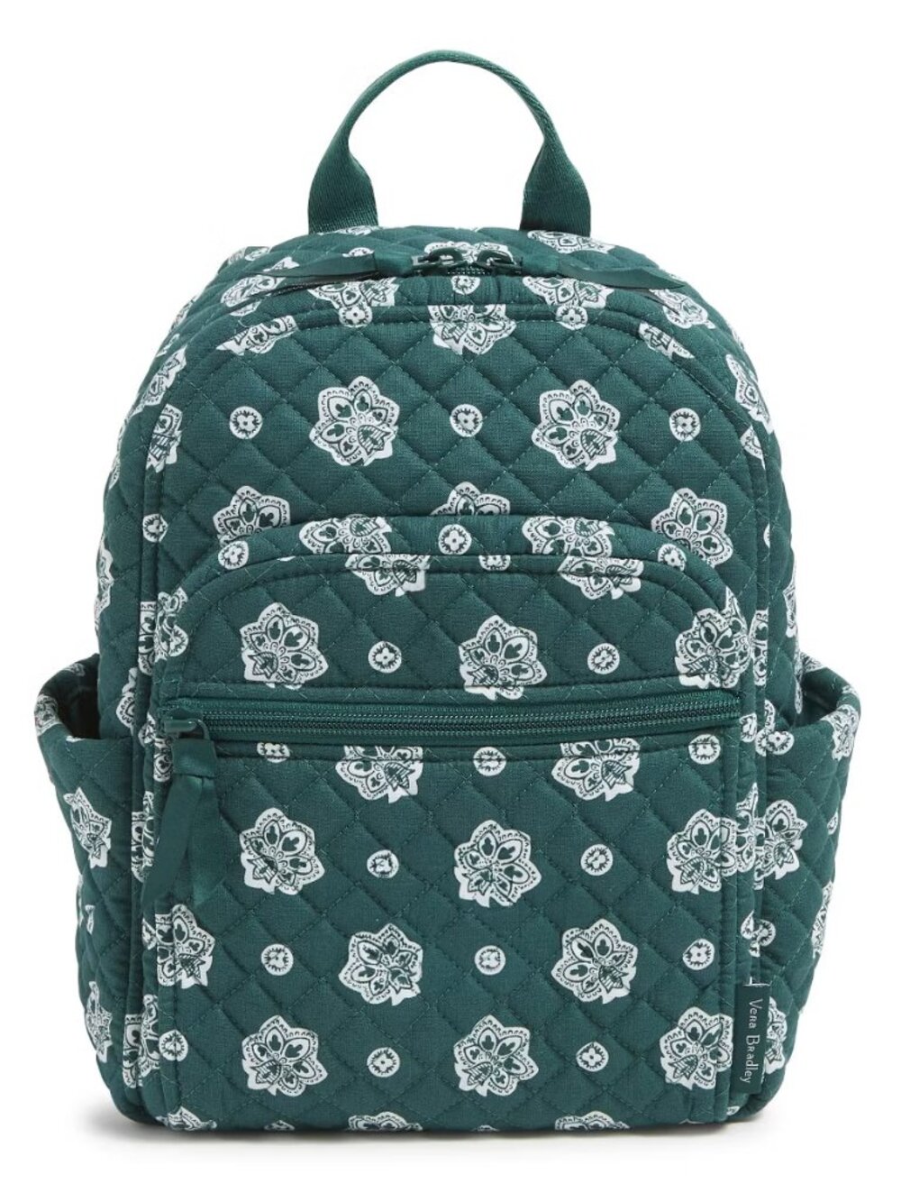Vera Bradley Gotham Green & White Bandana Paisley Small Backpack/NWT
